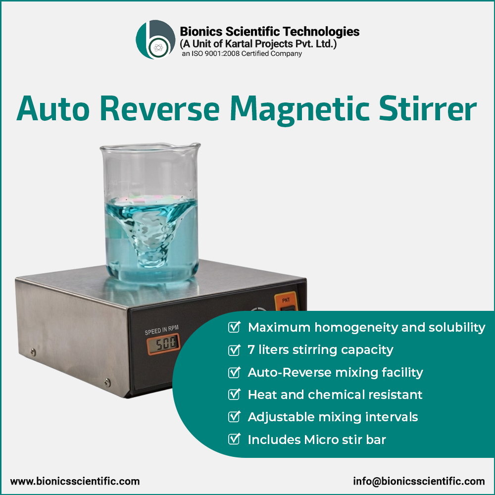 Auto-reverse Magnetic Stirrer w/ Tachometer & Timer