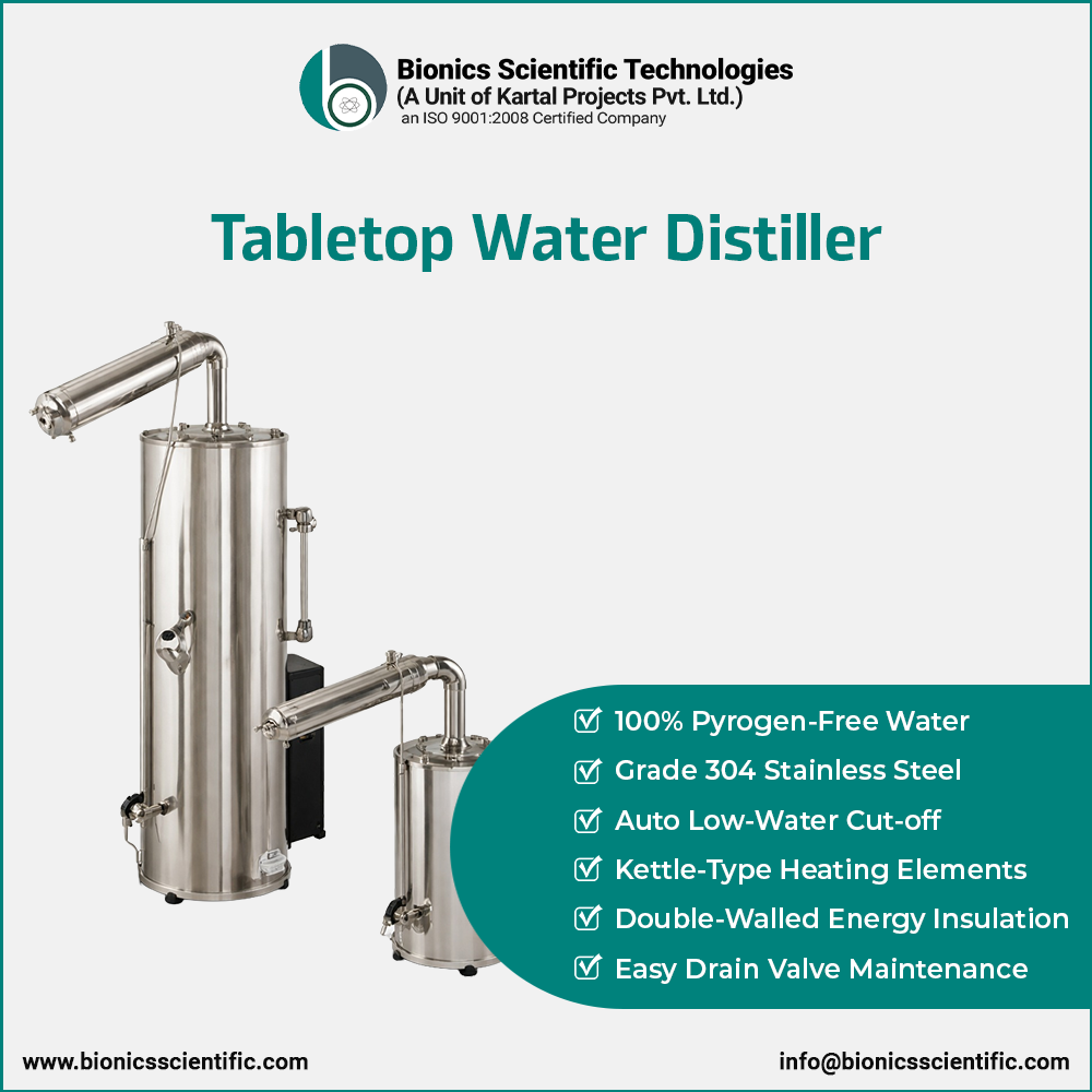 Table top water distiller (Barnstead type)