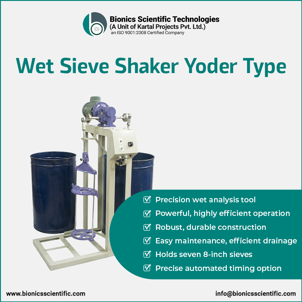 Yoder Type Wet Sieve Shaker