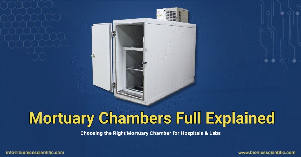 A mortuary chamber featured in a guide explaining how to choose the right model for medical or laboratory use.