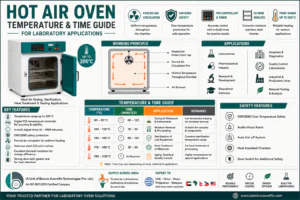 Hot Air Oven Diagram with Labelled Parts, Temperature and Time 4 Hot air oven