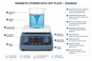 Magnetic Stirrer with Hot Plate Price in India (2026): Complete Buying Guide, Uses & Best Models 3 magnetic stirrer with hot plate price