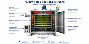 Tray Dryer: Working Principle, Types, Applications & Buying Guide 3 Tray Dryer Diagram