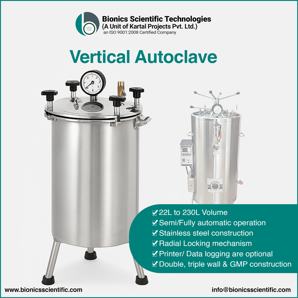 Vertical Autoclave Manufacturers in India with Radial Locking